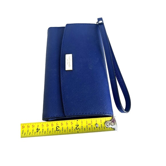 kate spade Navy Wristlet wallet bifold slim measures 6 1/2" X 4" - Picture 5 of 6